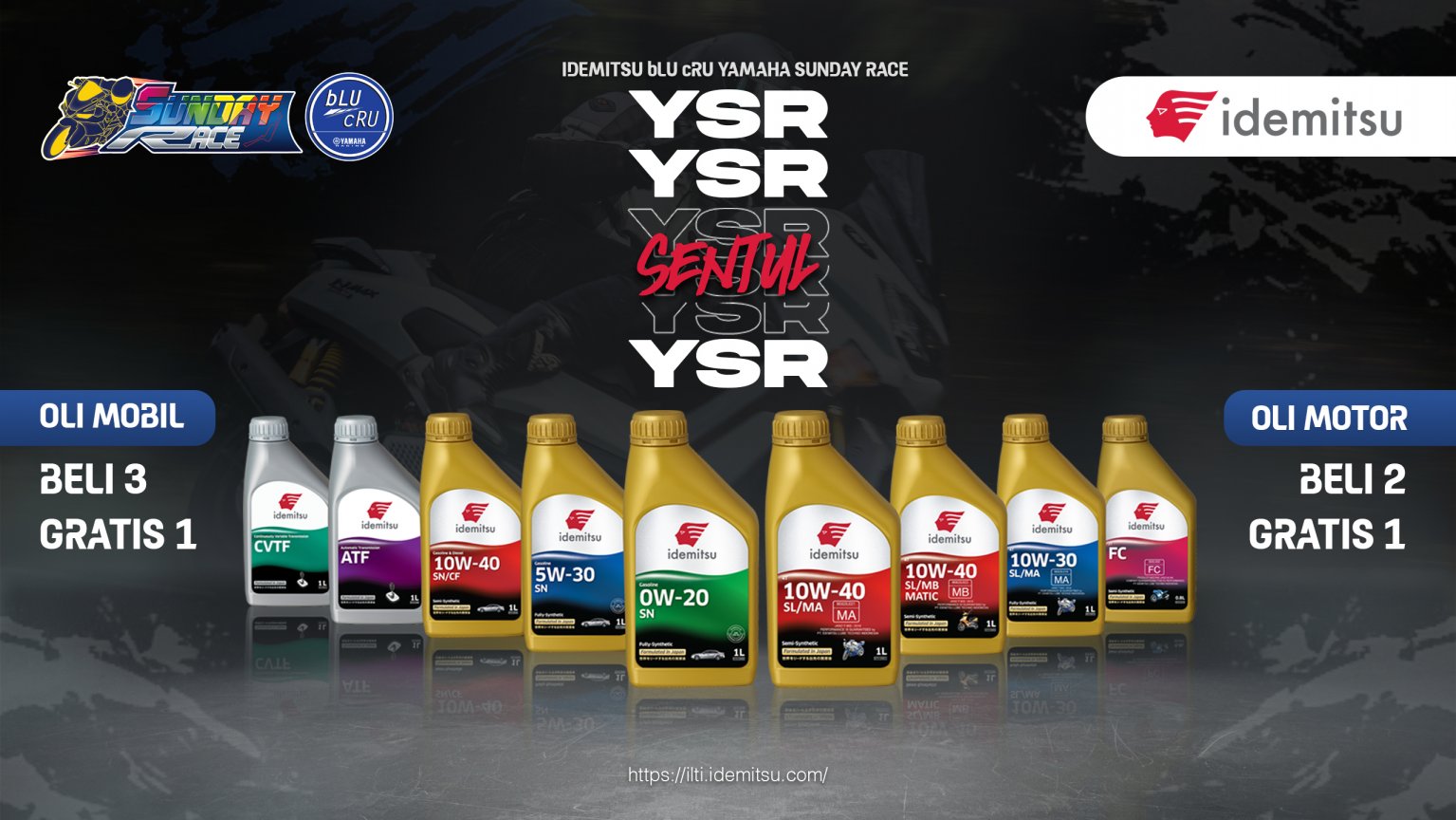 Siap-Siap untuk Idemitsu bLu cRu Yamaha Sunday Race (Round 1)