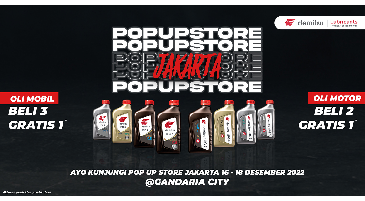 Kejutan Akhir Tahun dari IDEMITSU di GANDARIA CITY, JAKARTA !