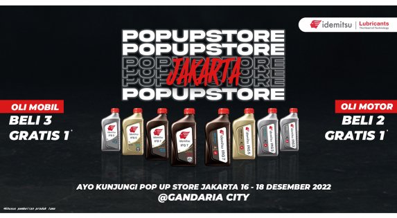Kejutan Akhir Tahun dari IDEMITSU di GANDARIA CITY, JAKARTA !